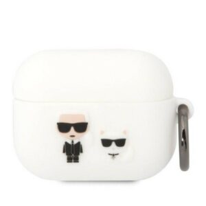 Karl Lagerfeld silikoninis dėklas AirPods Pro – baltas