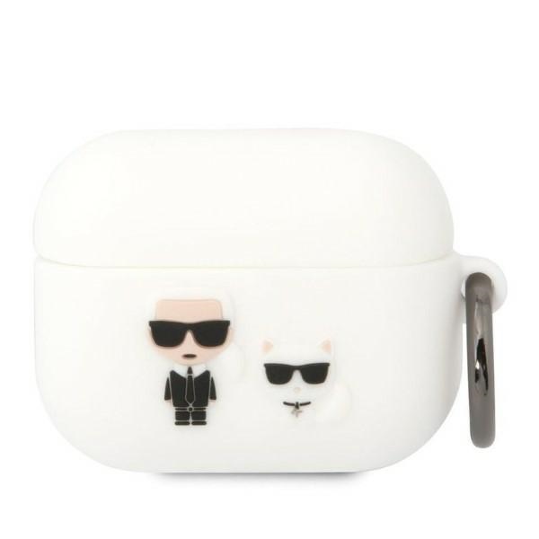 Karl Lagerfeld silikoninis dėklas AirPods Pro – baltas