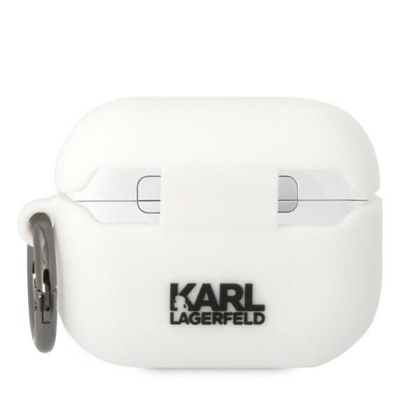 Karl Lagerfeld silikoninis dėklas AirPods Pro – baltas