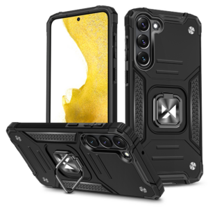 Wozinsky Ring Armor dėklas Galaxy S23 – juodas su žiedu