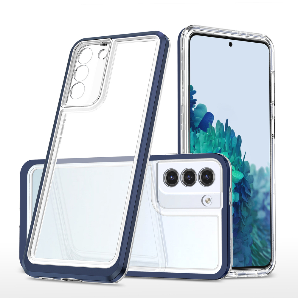 Skaidrus 3in1 dėklas Samsung Galaxy S23+ – mėlynas