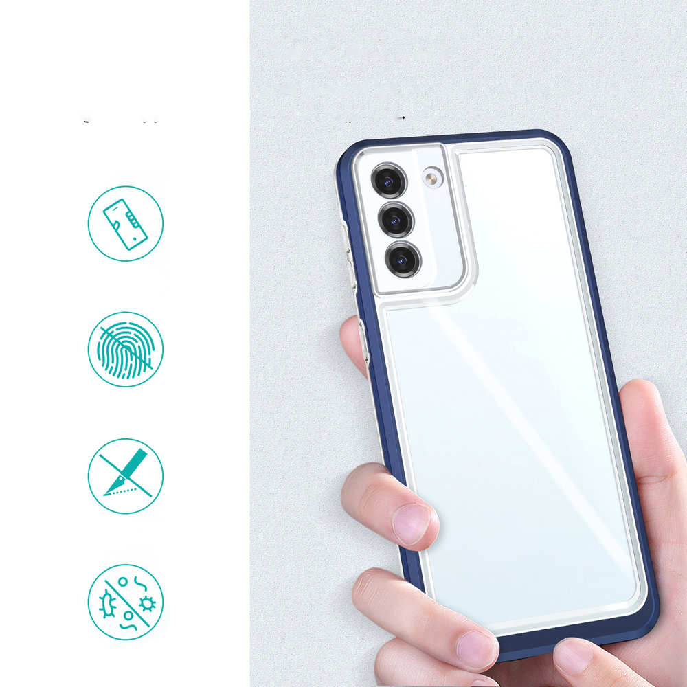 Skaidrus 3in1 dėklas Samsung Galaxy S23+ – mėlynas