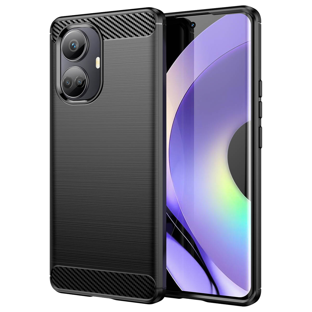 Anglies rašto TPU dėklas Realme 10 Pro+ – juodas