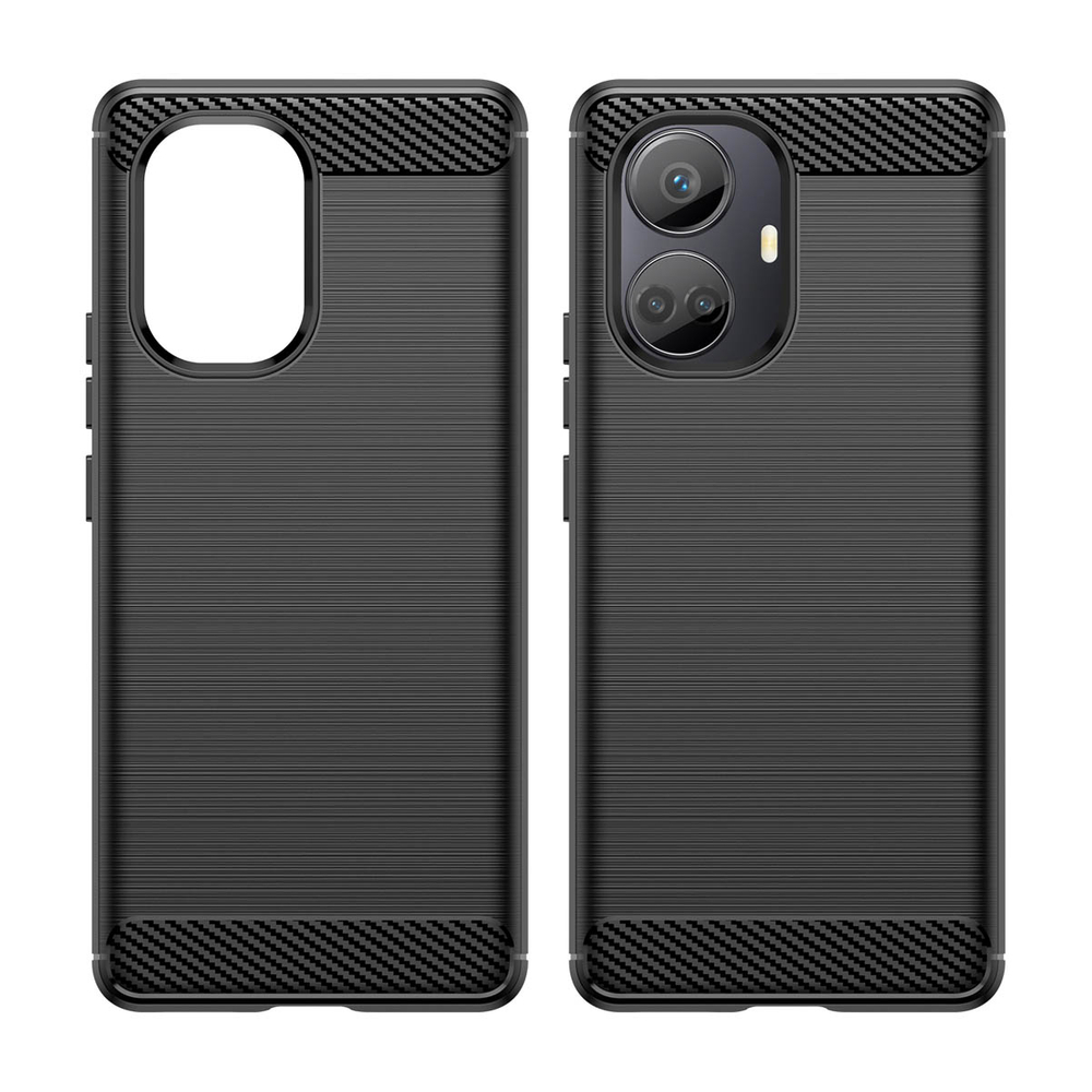 Anglies rašto TPU dėklas Realme 10 Pro+ – juodas