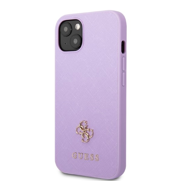 Guess Saffiano dėklas iPhone 13 mini – violetinis
