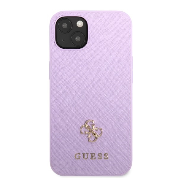 Guess Saffiano dėklas iPhone 13 mini – violetinis