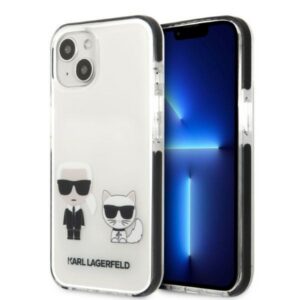 Karl Lagerfeld Karl & Choupette dėklas iPhone 13 mini – baltas