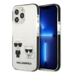 Karl Lagerfeld Karl & Choupette dėklas iPhone 13 Pro Max – baltas