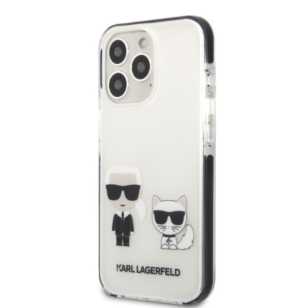 Karl Lagerfeld Karl & Choupette dėklas iPhone 13 Pro Max – baltas