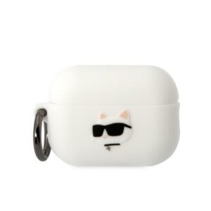 Karl Lagerfeld silikoninis dėklas AirPods Pro 2 – baltas
