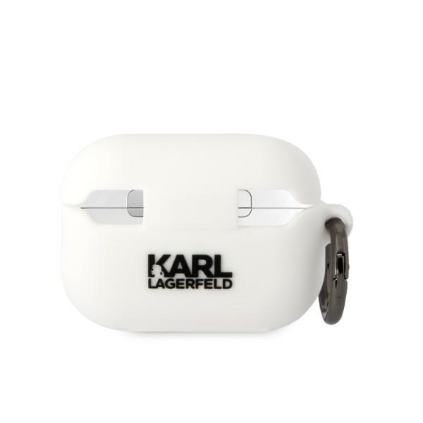 Karl Lagerfeld silikoninis dėklas AirPods Pro 2 – baltas