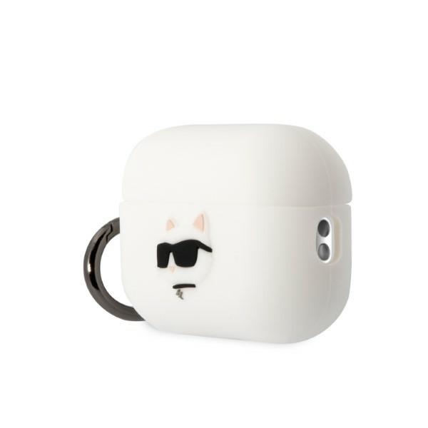 Karl Lagerfeld silikoninis dėklas AirPods Pro 2 – baltas