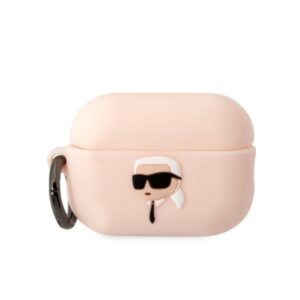 Karl Lagerfeld silikoninis dėklas AirPods Pro 2 – rožinis