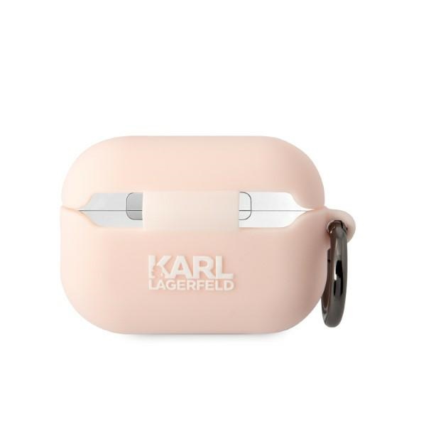 Karl Lagerfeld silikoninis dėklas AirPods Pro 2 – rožinis