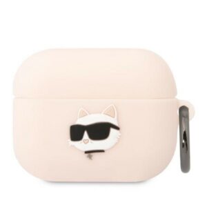Karl Lagerfeld silikoninis dėklas AirPods Pro – rožinis