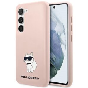 Karl Lagerfeld silikoninis dėklas Galaxy S23 – rožinis