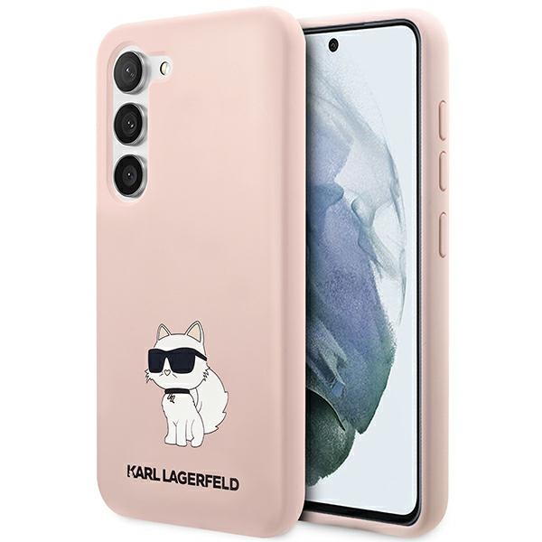 Karl Lagerfeld silikoninis dėklas Galaxy S23 – rožinis