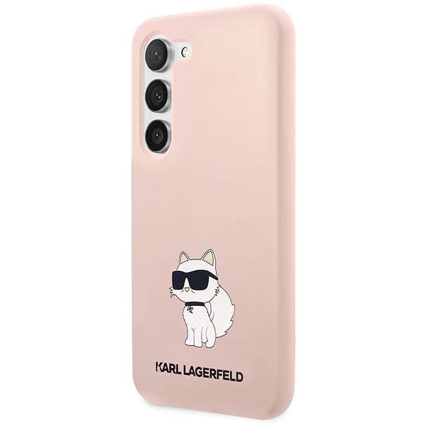 Karl Lagerfeld silikoninis dėklas Galaxy S23 – rožinis