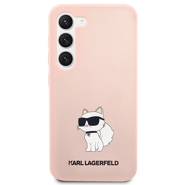 Karl Lagerfeld silikoninis dėklas Galaxy S23 – rožinis