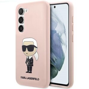 Karl Lagerfeld silikoninis dėklas Galaxy S23 – rožinis