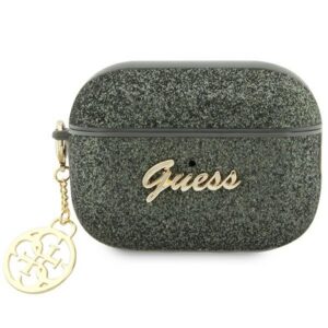 Guess AirPods Pro 2 dėklas – žalias/khaki, 4G Glitter