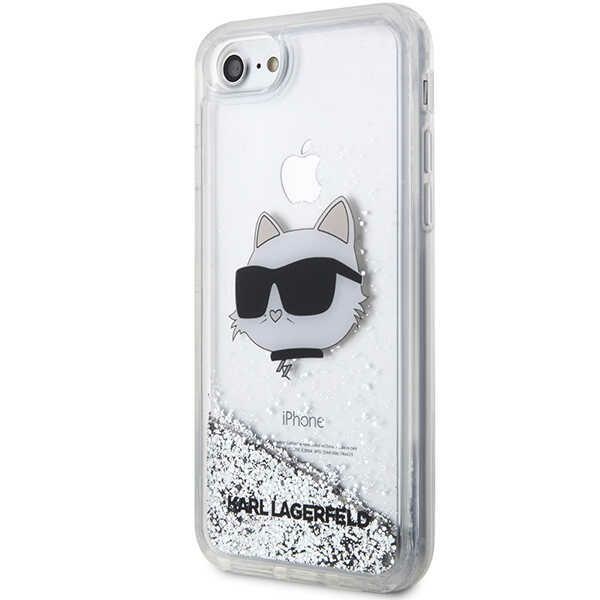 Karlas Lagerfeldas KLHCI8LNHCCS iPhone 7/8/ SE 2020/2022 sidabrinis / sidabrinis kietas dėklas Glitter Choupette Head