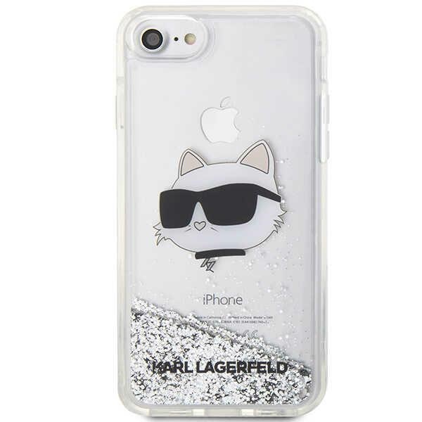 Karlas Lagerfeldas KLHCI8LNHCCS iPhone 7/8/ SE 2020/2022 sidabrinis / sidabrinis kietas dėklas Glitter Choupette Head