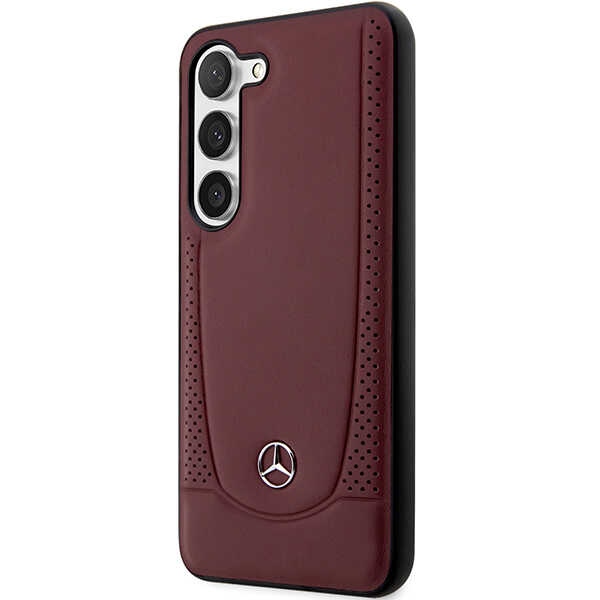 Mercedes-Benz Leather Urban dėklas Samsung Galaxy S23 – raudonas