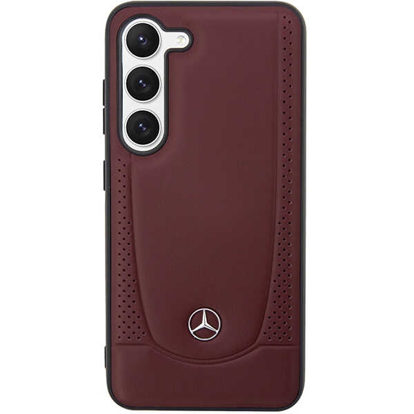 Mercedes-Benz Leather Urban dėklas Samsung Galaxy S23 – raudonas