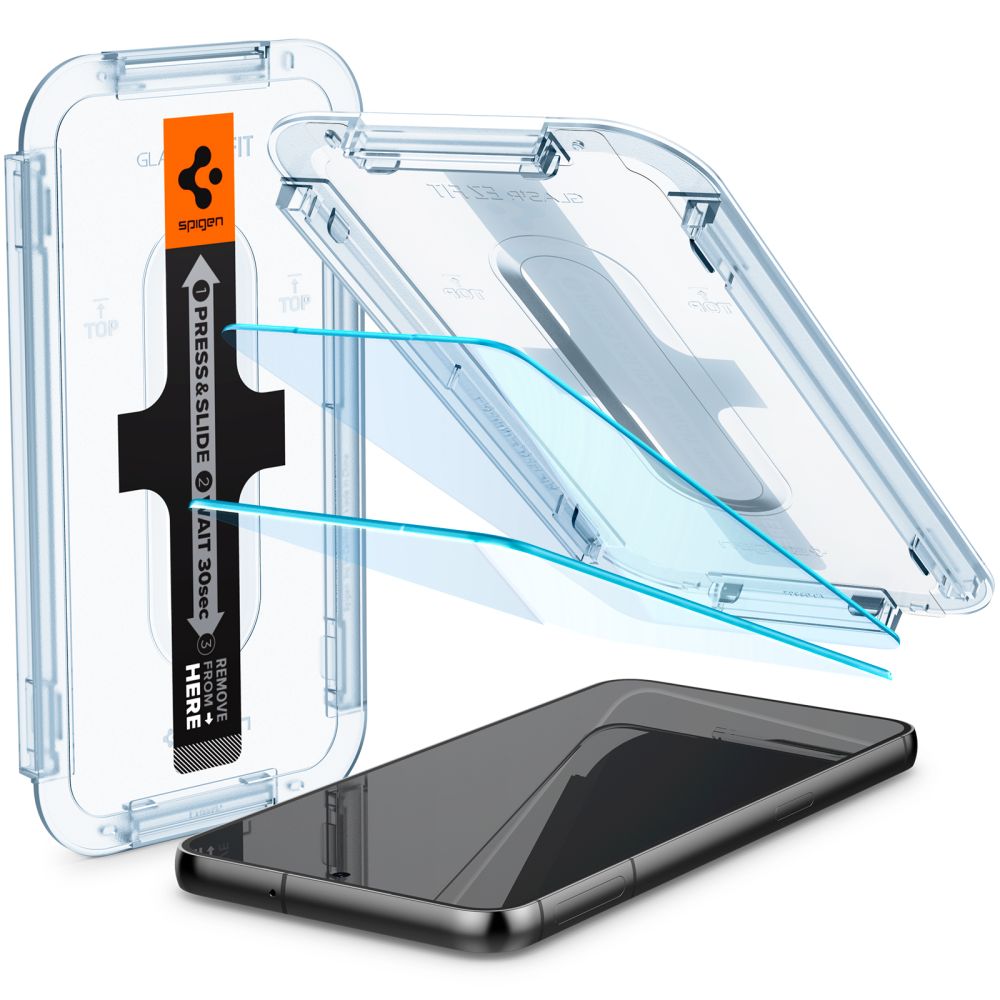 Apsauginis stiklas Spigen Glas.tR EZ Fit Galaxy S23, skaidrus (2 vnt.)