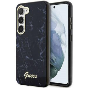 Guess Marble dėklas Samsung Galaxy S23 – juodas