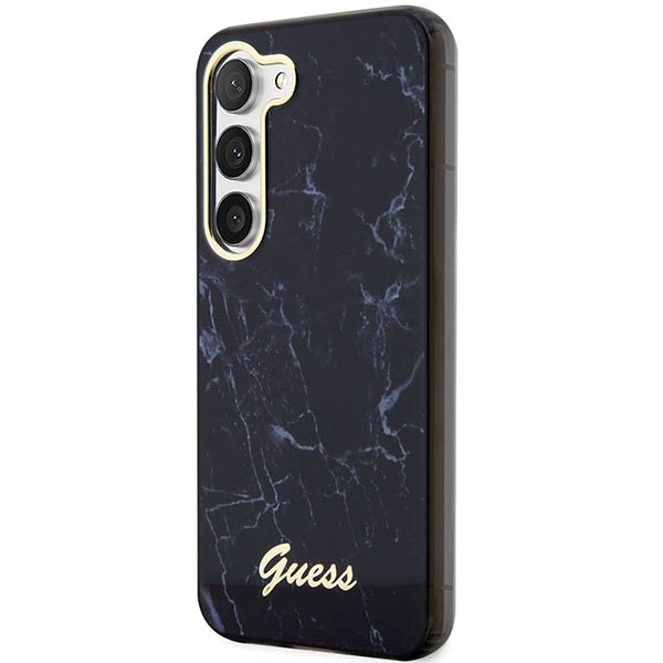 Guess Marble dėklas Samsung Galaxy S23 – juodas