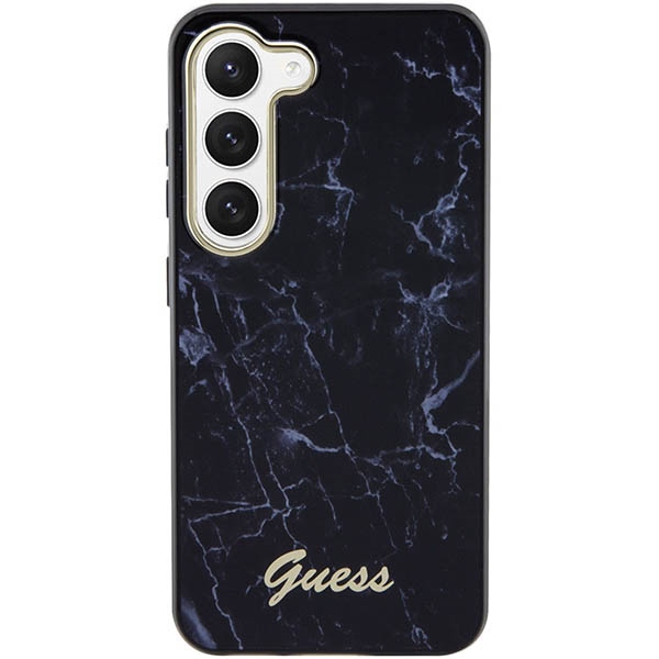 Guess Marble dėklas Samsung Galaxy S23 – juodas