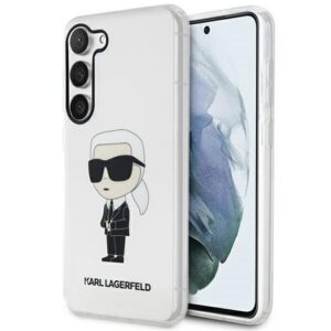 Karl Lagerfeld Ikonik Karl dėklas Galaxy S23 – skaidrus