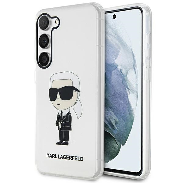 Karl Lagerfeld Ikonik Karl dėklas Galaxy S23 – skaidrus