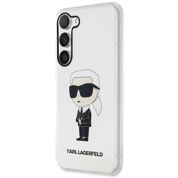 Karl Lagerfeld Ikonik Karl dėklas Galaxy S23 – skaidrus