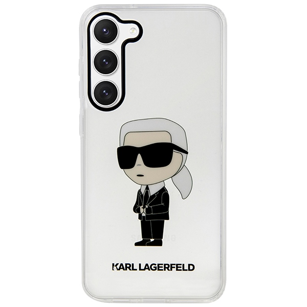 Karl Lagerfeld Ikonik Karl dėklas Galaxy S23 – skaidrus
