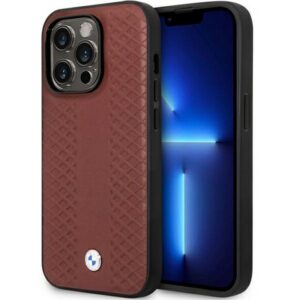 BMW odinis dėklas iPhone 14 Pro – burgundiškas