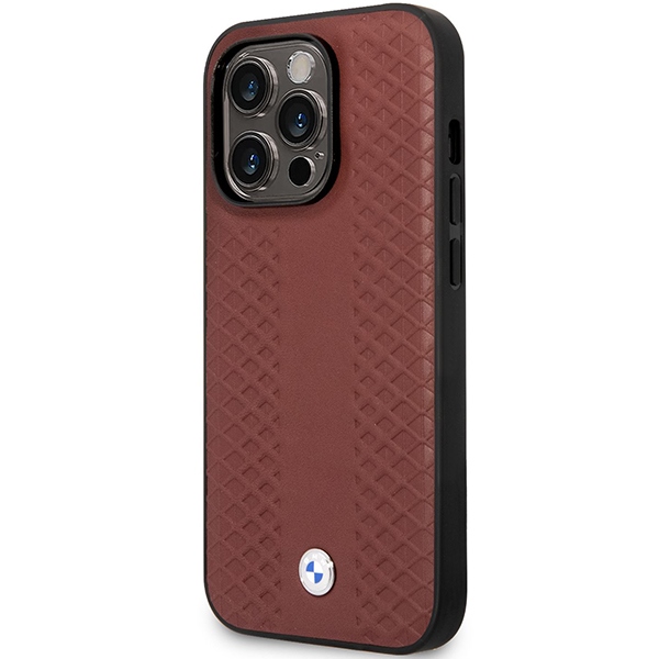 BMW odinis dėklas iPhone 14 Pro – burgundiškas