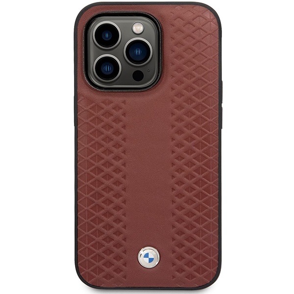 BMW odinis dėklas iPhone 14 Pro – burgundiškas