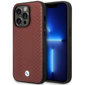 BMW MagSafe odinis dėklas iPhone 14 Pro – burgundiškas