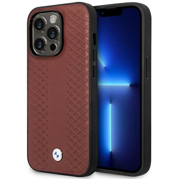 BMW MagSafe odinis dėklas iPhone 14 Pro – burgundiškas