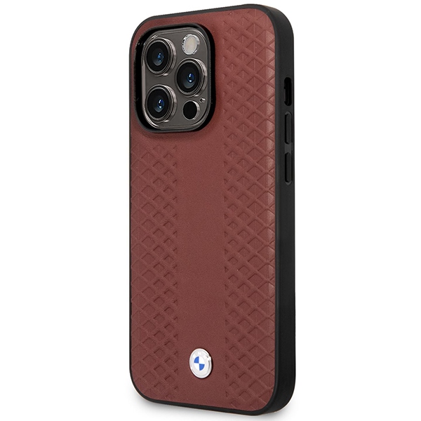 BMW MagSafe odinis dėklas iPhone 14 Pro – burgundiškas