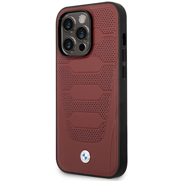 BMW MagSafe dėklas iPhone 14 Pro Max – burgundiškas