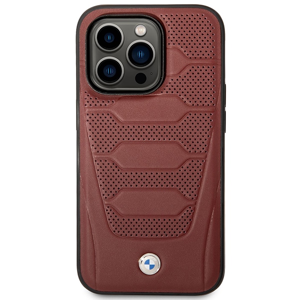 BMW MagSafe dėklas iPhone 14 Pro Max – burgundiškas