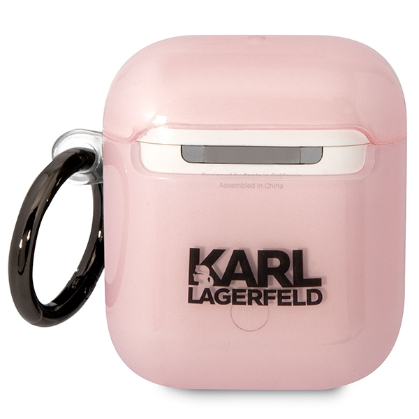 Karl Lagerfeld AirPods 1/2 dėklas – rožinis Choupette