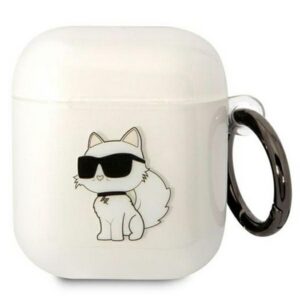 Karl Lagerfeld AirPods 1/2 dėklas – skaidrus Choupette
