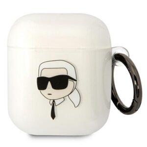 Karl Lagerfeld skaidrus dėklas AirPods 1/2 – Karl's Head