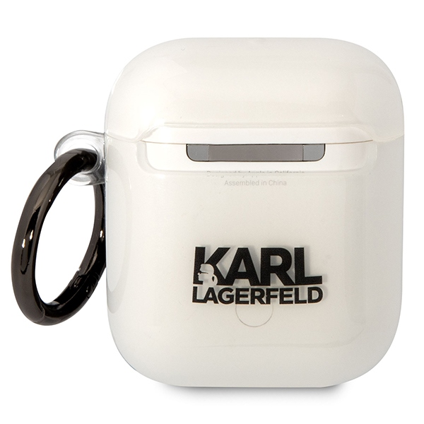 Karl Lagerfeld skaidrus dėklas AirPods 1/2 – Karl's Head