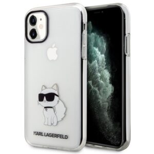 Karl Lagerfeld Choupette dėklas iPhone 11/XR – skaidrus
